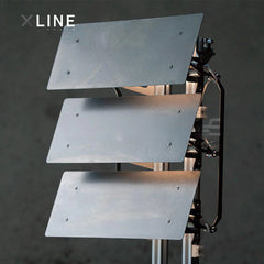 Xlinespace Tri-Fold Industrial Floor Lamp – 304 Stainless Steel & Aluminum Frame
