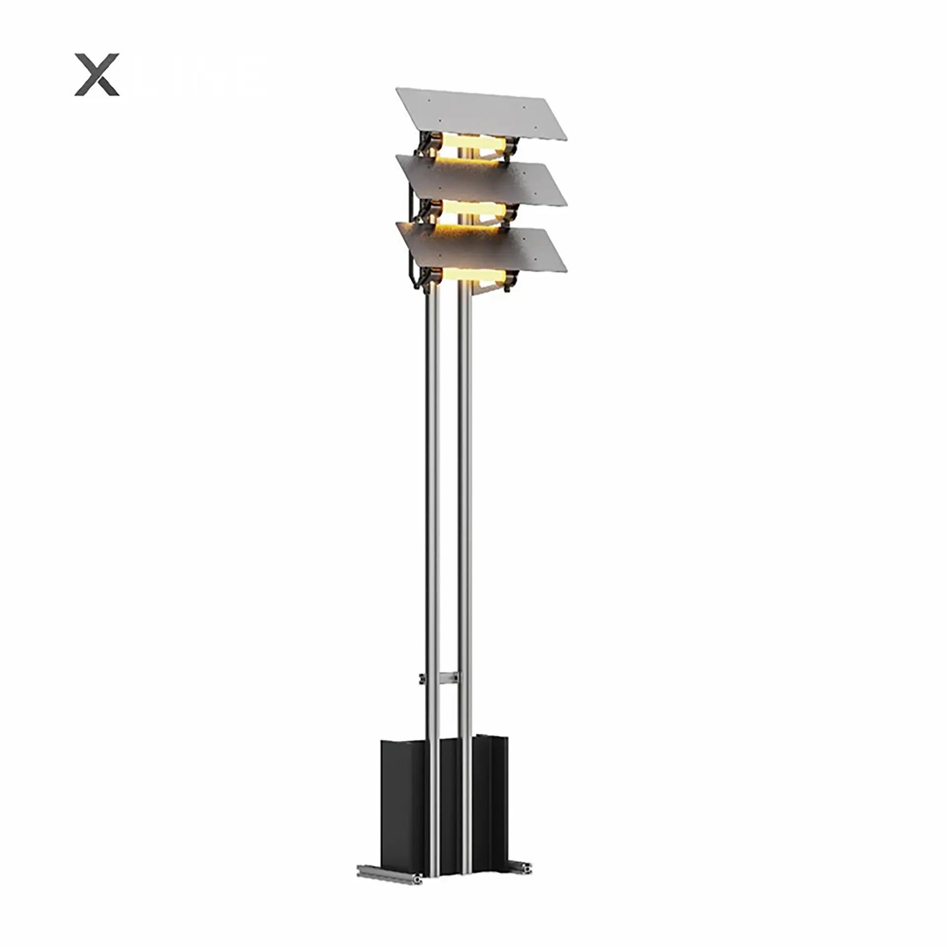 Xlinespace Tri-Fold Industrial Floor Lamp – 304 Stainless Steel & Aluminum Frame