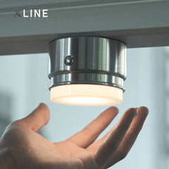 Xlinespace Vintage Brass Rechargeable Magnetic LED Desk & Wall Lamp – Touch‑Dimmable Ambient Night Light for Bedroom