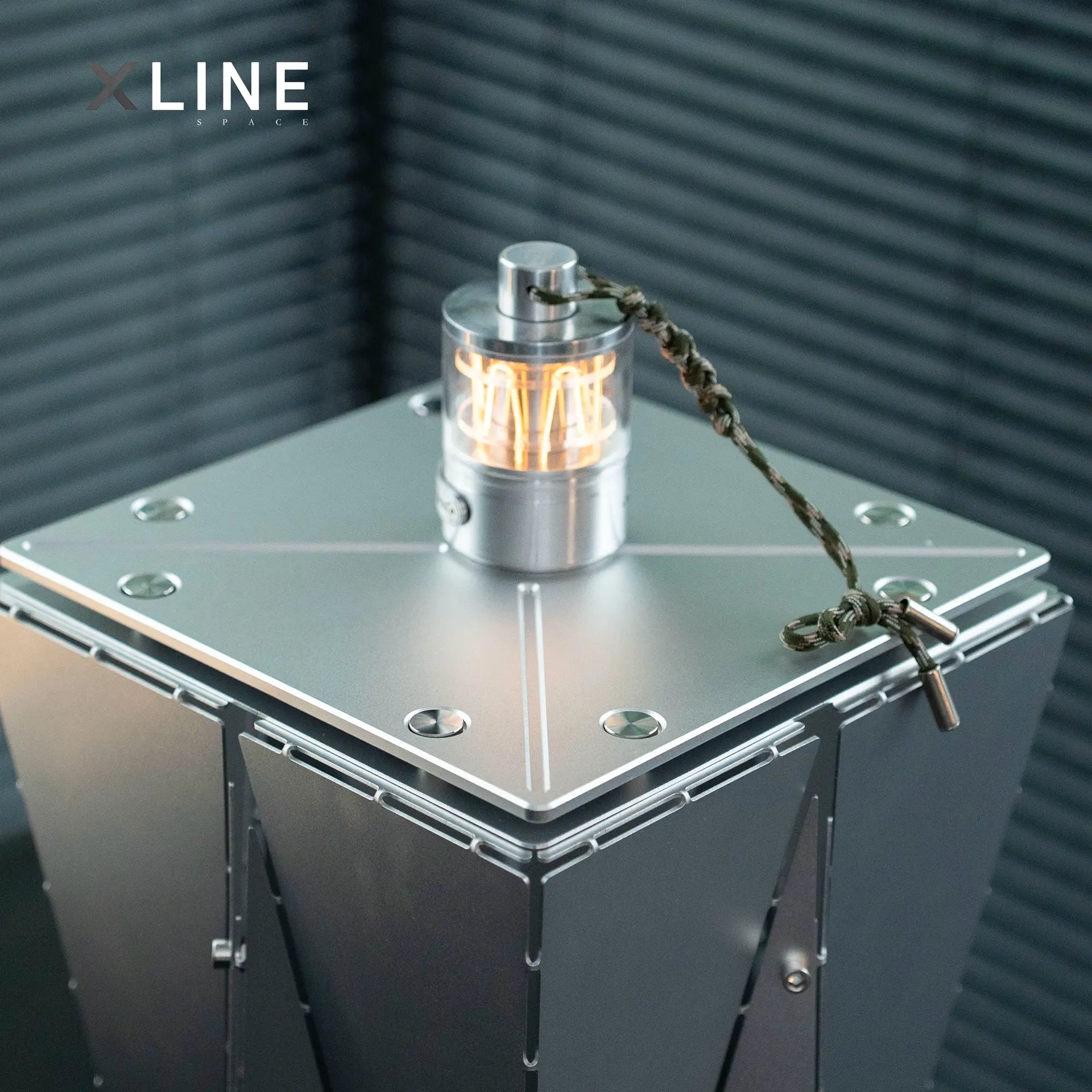 Xlinespace Modern Industrial Metal Side Table,Geometric Designer End Table for Living Room or Office