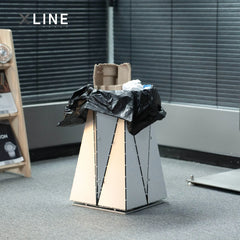 Xlinespace Modern Industrial Metal Side Table,Geometric Designer End Table for Living Room or Office