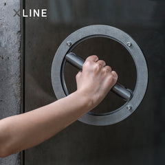 Xlinespace 304 Stainless Steel 360° Rotating Glass Door Handle – Industrial Style, Indoor & Outdoor Use