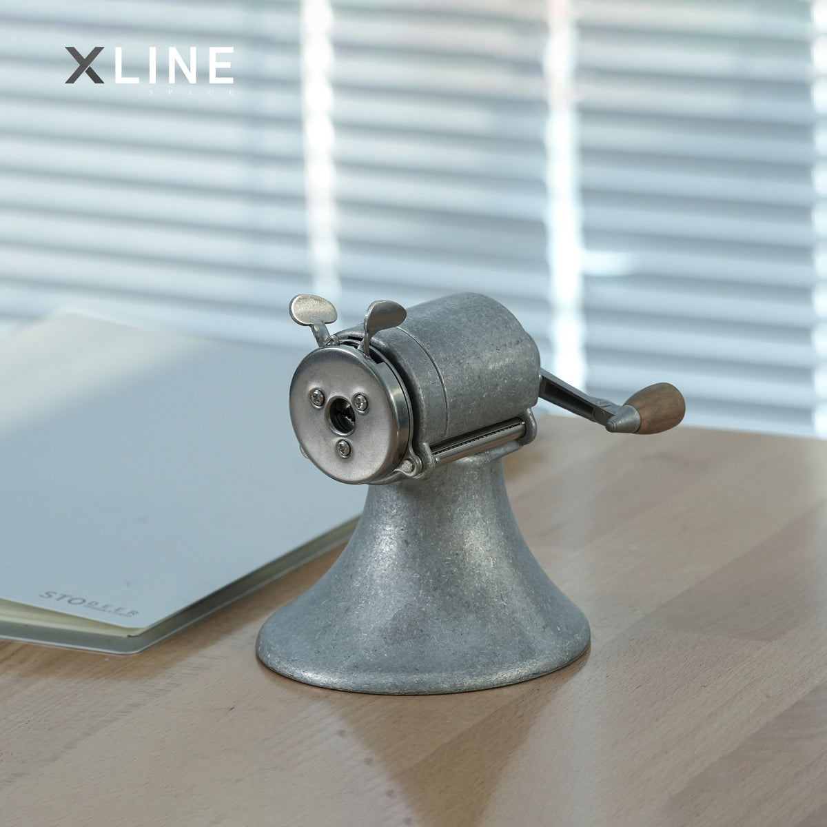 Xlinespace All-metal Pencil Sharpener, Hand-crank Pencil Sharpener