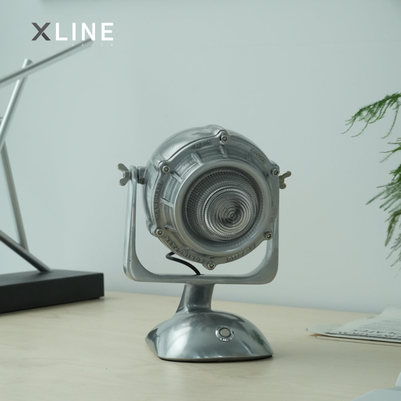 Xlinespace Cast Aluminum Engine Desk Lamp, Vintage Industrial Style Touch Bedroom Bedside Lamp