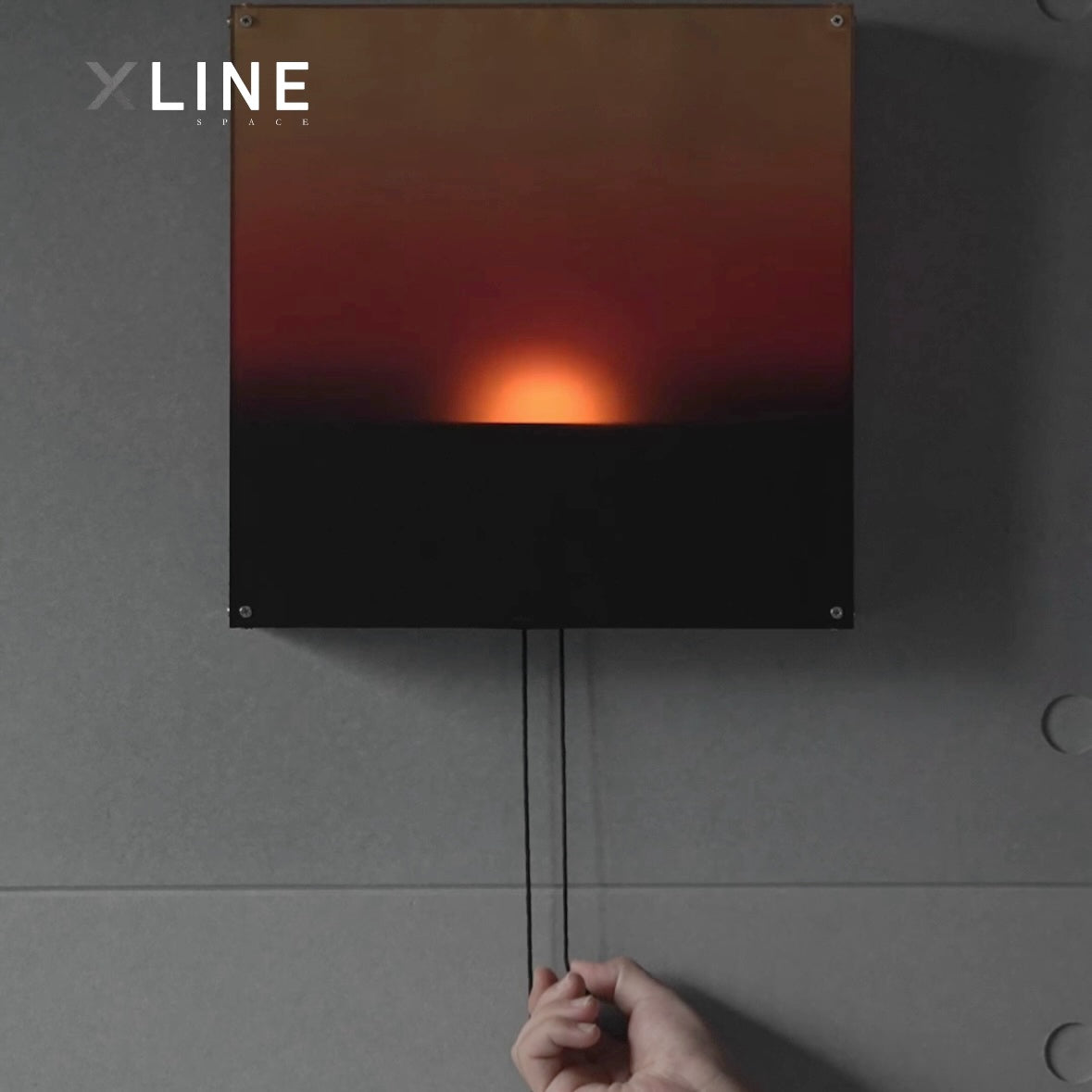 Xlinespace Adjustable Wall Lamp, Creative Sunrise Sunset Ambient Light for Bedroom & Living Room