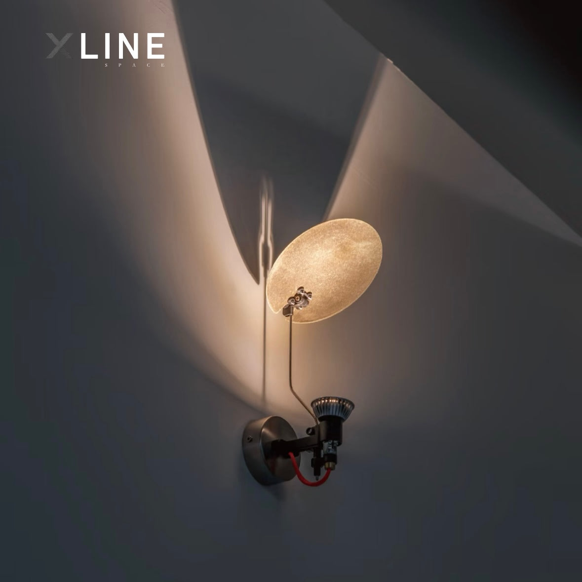Xlinespace 180° Adjustable Wall Sconce – Dimmable Ambient Light for Living Room & Bedroom