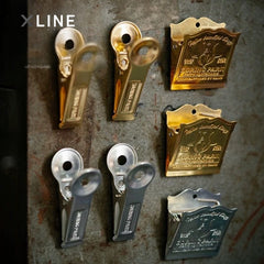 Xlinespace Vintage Brass & Iron Magnetic Clips for Files and Small Items