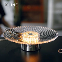 Xlinespace Glass Display Tray Lamp – Soft Glow Accent Light for Entryway