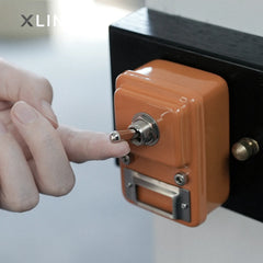 Xlinespace Retro Metal Wall Switch – Industrial Vintage Design with Label Tag