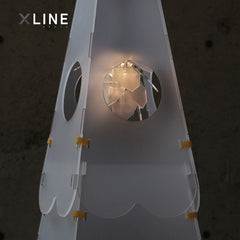 Xlinespace Acrylic Cat Tower with Soft Ambient Light