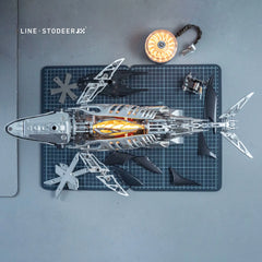 Xlinespace Mechanical Metal Humpback Whale Model– Premium Steampunk 3D Metal Art model for Collectors, Decor & Gift Giving-SD-03