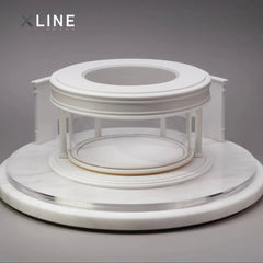 1:64 "Gallery 2.0" Luxury Display Stage, Natural Marble Base - Dimmable LED & Rotating Showcase