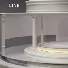 1:64 "Gallery 2.0" Luxury Display Stage, Natural Marble Base - Dimmable LED & Rotating Showcase