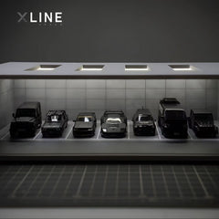 1:64 Industrial Display Case with 4000K COB LED Lighting - 300mm Large Diorama Scene