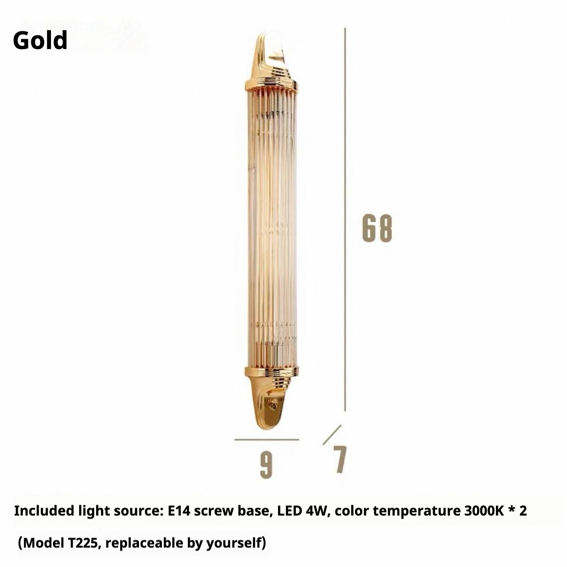 Xlinespace Glass Rod Wall Sconce – Ambient Lighting Fixture
