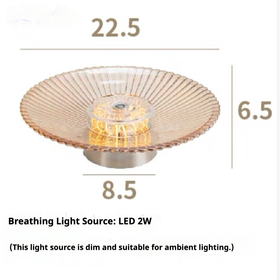 Xlinespace Glass Display Tray Lamp – Soft Glow Accent Light for Entryway