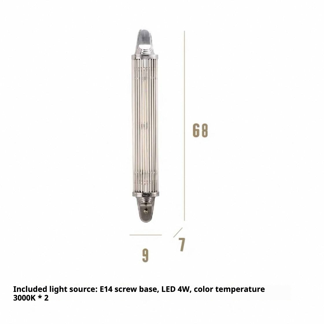 Xlinespace Glass Rod Wall Sconce – Ambient Lighting Fixture
